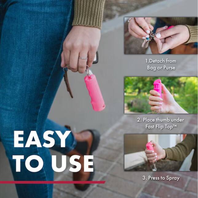 Pepper Gel with Snap Clip Key Ring Flip Top Lavender 4 Pepper Gel with Snap Clip Key Ring Flip Top Lavender