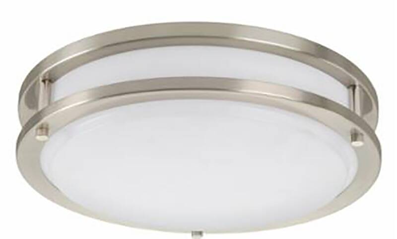 Decorative Orbit Satin Nickel Flush Mount Integrated LED Ceiling Fixture 6 Decorative Orbit Satin Nickel Flush Mount Integrated LED Ceiling Fixture