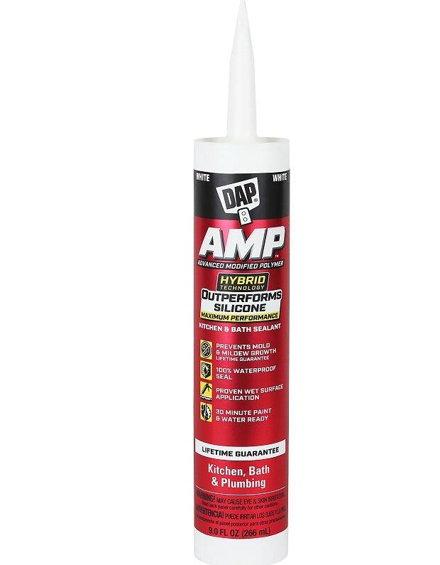 9-Ounce White, AMP, Advanced Modified Polymer, Hybrid Technology Kitchen & Bath Sealant 5 9-Ounce White, AMP, Advanced Modified Polymer, Hybrid Technology Kitchen & Bath Sealant