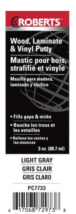 3-Ounce Light Gray Wood Laminate And Vinyl Putty 4 3-Ounce Light Gray Wood Laminate And Vinyl Putty