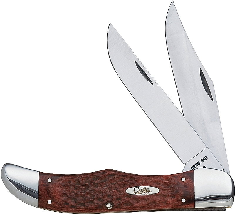2-Blade Brown Rosewood Folding Knife