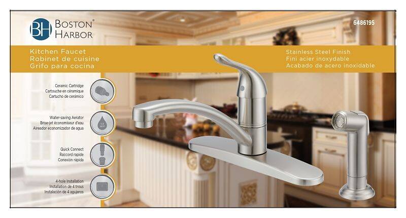 Brushed Nickel 1-Handle Kitchen Faucet