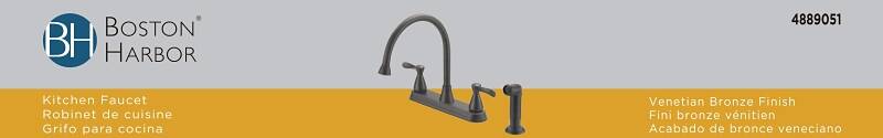 Venetian Bronze 2-Handle Kitchen Faucet with Side Spray 2 Venetian Bronze 2-Handle Kitchen Faucet with Side Spray