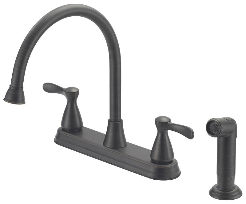 Venetian Bronze 2-Handle Kitchen Faucet with Side Spray 4 Venetian Bronze 2-Handle Kitchen Faucet with Side Spray