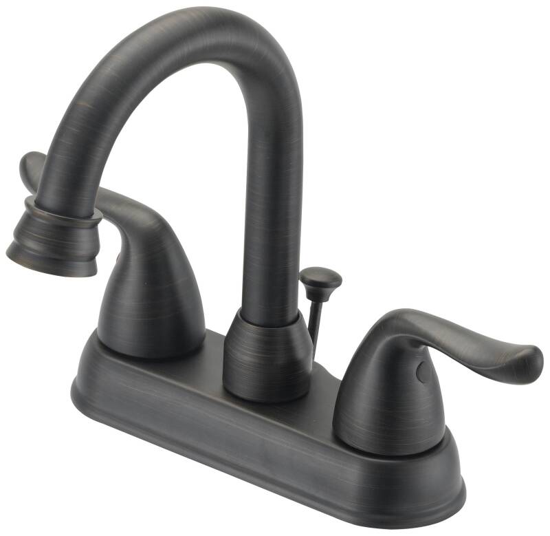 Venetian Bronze 2-Handle Bathroom Sink Faucet With Pop-Up Drain, 4 3 Venetian Bronze 2-Handle Bathroom Sink Faucet With Pop-Up Drain, 4\