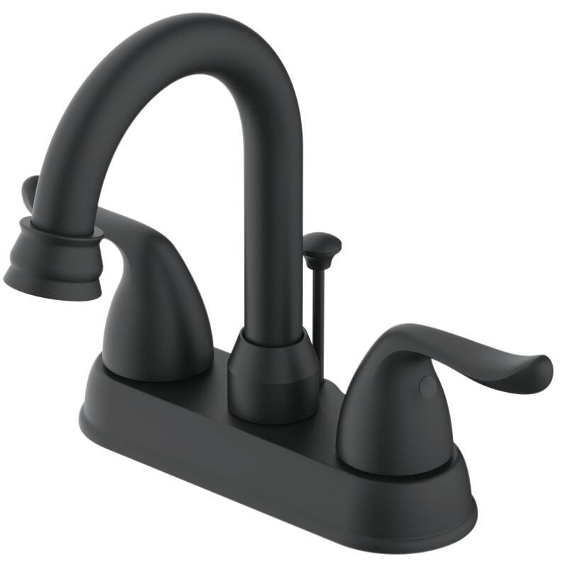 4-Inch 2-Handle Lever Lavatory Faucet Black