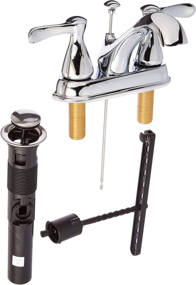 Lavatory Faucet 4-Inch 2-Handle Lever Chrome 1 Lavatory Faucet 4-Inch 2-Handle Lever Chrome