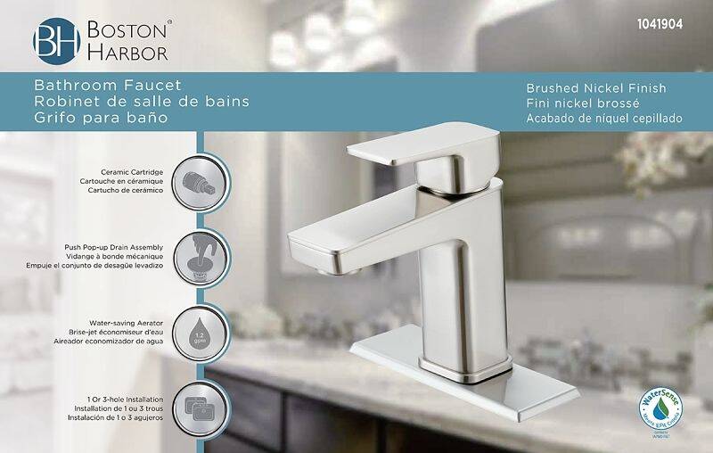 Brushed Nickel 1-Handle Lavatory Faucet