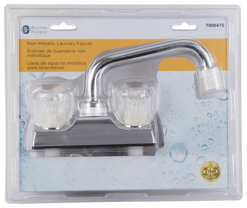 Chrome 2-Handle Laundry Faucet
