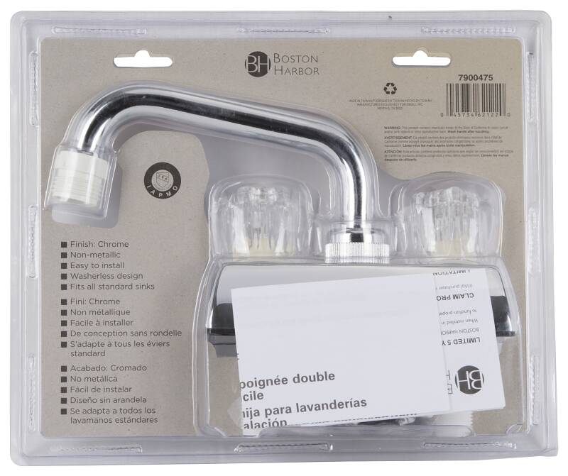 Chrome 2-Handle Laundry Faucet 2 Chrome 2-Handle Laundry Faucet