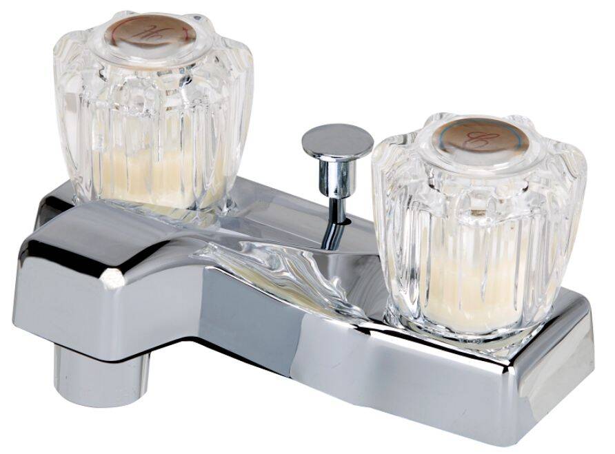 Chrome Plated 2-Handle Lavatory Faucet 3 Chrome Plated 2-Handle Lavatory Faucet