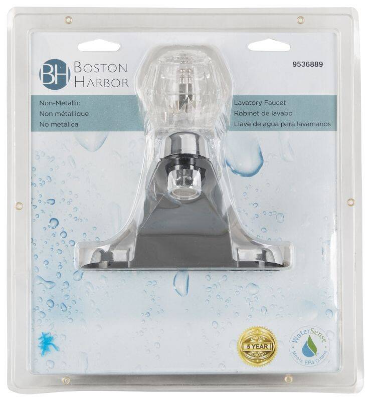 Chrome Plated 1-Handle Lavatory Faucet, 4-Inch Centerset