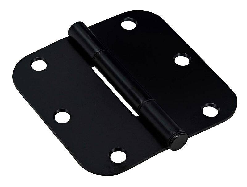 Hardware Essentials Squeak-Proof Black 5/8-Inch Round Corner Door Hinge (3-1/2-Inch) 9-Pack 6 Hardware Essentials Squeak-Proof Black 5/8-Inch Round Corner Door Hinge (3-1/2-Inch) 9-Pack