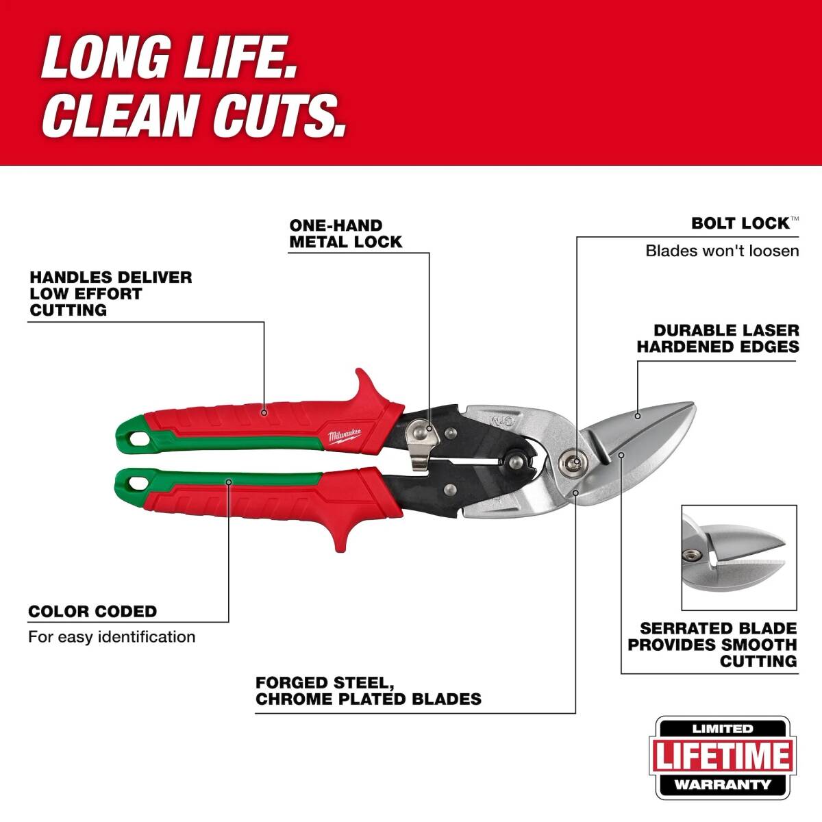 Right-Cutting Offset Aviation Snips 3 Right-Cutting Offset Aviation Snips