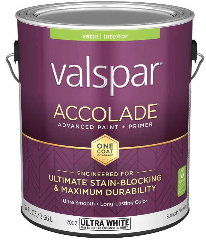 1-Gallon Satin Ultra White Accolade Advanced Paint and Primer 1 1-Gallon Satin Ultra White Accolade Advanced Paint and Primer