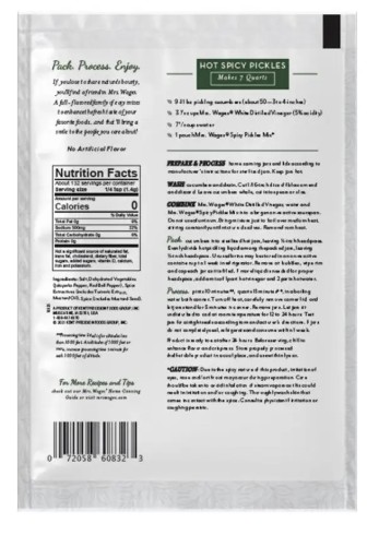 6.5-Ounce Hot Spicy Pickles Quick Process® Pickle Mix, Pouch 2 6.5-Ounce Hot Spicy Pickles Quick Process® Pickle Mix, Pouch