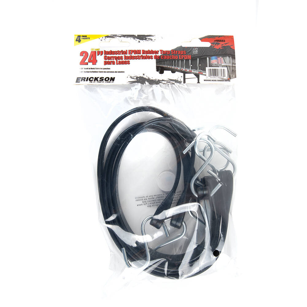 24-Inch EPDM Rubber Tarp Strap 4-Pack 1 24-Inch EPDM Rubber Tarp Strap 4-Pack