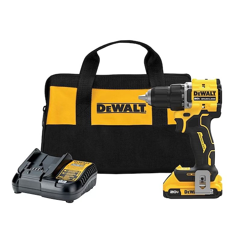 1/2-Inch 20-Volt Atomic Compact Brushless Cordless Drill Driver Kit
