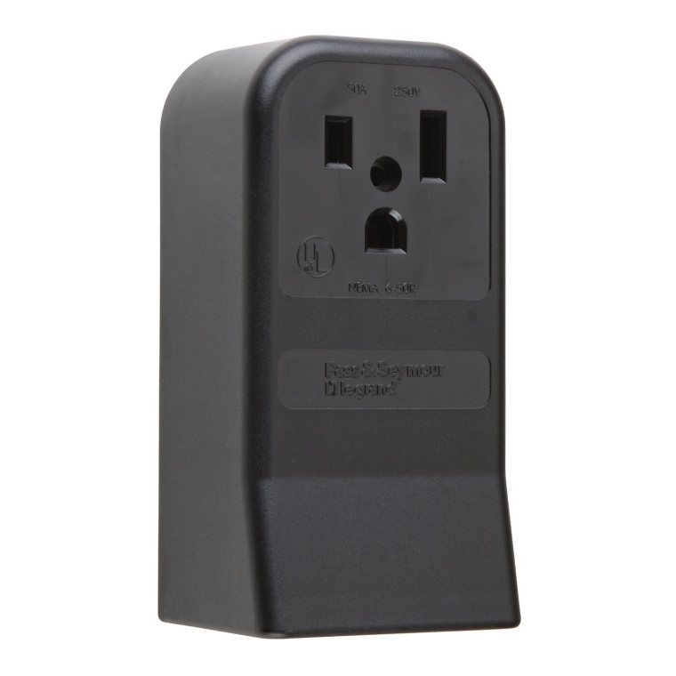 50-Amp Straight Blade Surface Mount Receptacle