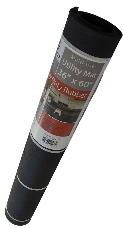 36-Inch X 60-Inch X 1/4-Inch Rubber Utility Mat