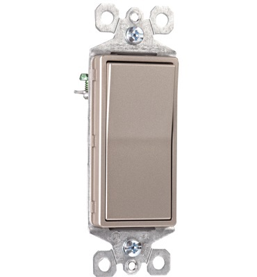 3-Way Nickel Decorator Switch 1 radiant® 3-Way Nickel Decorator Rocker Switch