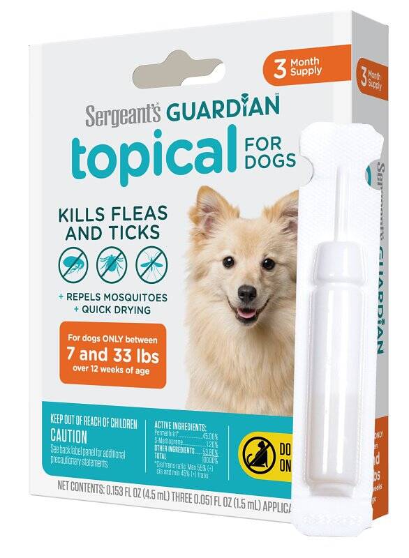 Sergeant’s GUARDIAN® Flea & Tick Topical for Dogs 7-33-Pounds 2 Sergeant’s GUARDIAN® Flea & Tick Topical for Dogs 7-33-Pounds