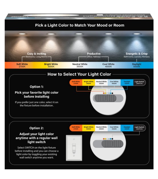 120-Watt Equivalent 120 E26-Medium Selectable White Dimmable LED Light Bulb, 1-Pack