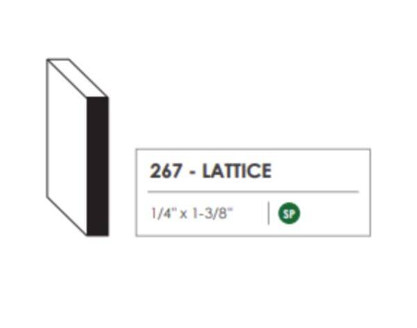 1/4-Inch X 1-3/8-Inch X 8-Foot 267 Raw Solid Pine Lattice
