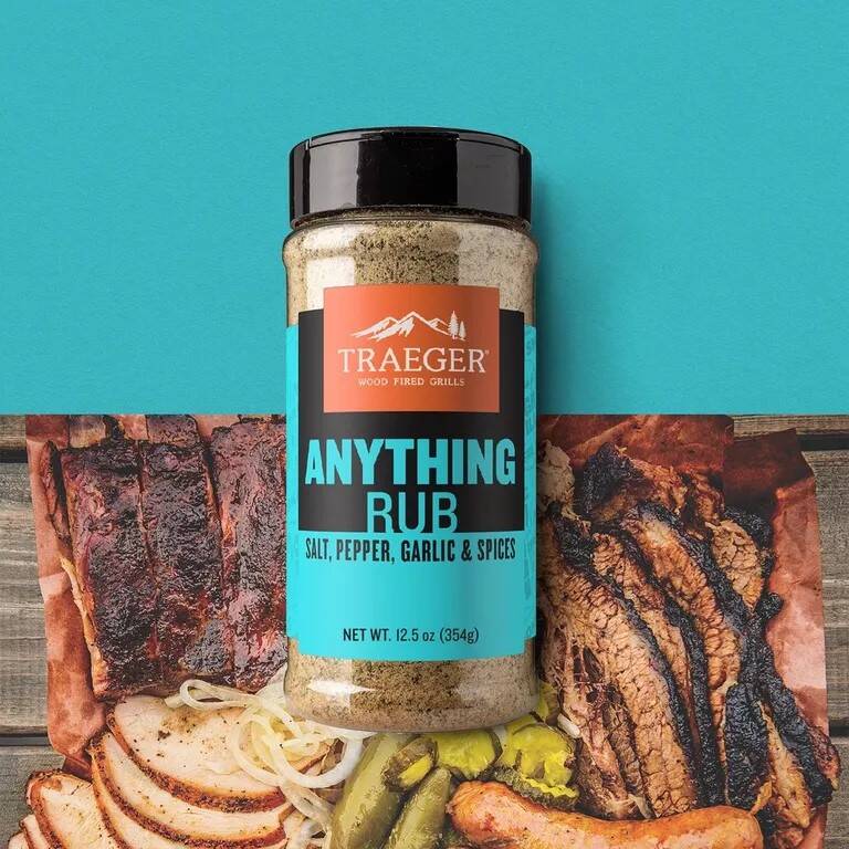 12 1/2-Ounce Traeger Anything Rub Salt, Pepper, Garlic, & Spices 1 12 1/2-Ounce Traeger Anything Rub Salt, Pepper, Garlic, & Spices