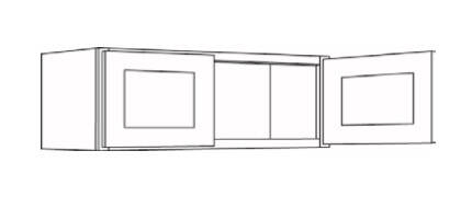 36-Inch X 15-Inch, Luxor, White, Wall Cabinet 2 36-Inch X 15-Inch, Luxor, White, Wall Cabinet