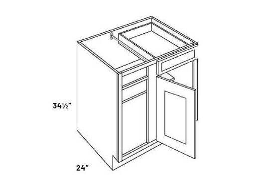 Luxor Misty Grey Blind Base Corner Cabinet