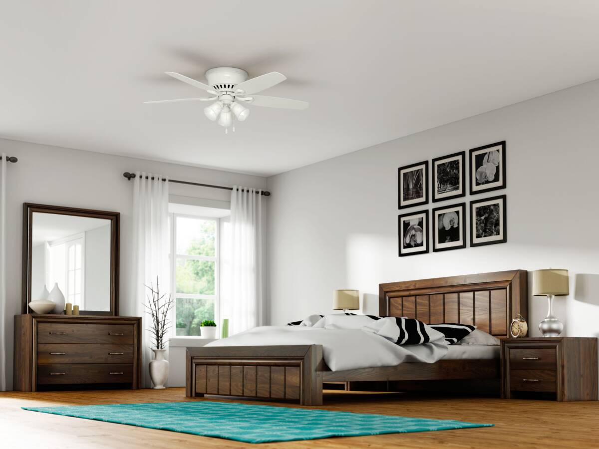 Builder Low Profile 52-Inch Snow White Indoor LED 5-Blade Ceiling Fan 6 Builder Low Profile 52-Inch Snow White Indoor LED 5-Blade Ceiling Fan