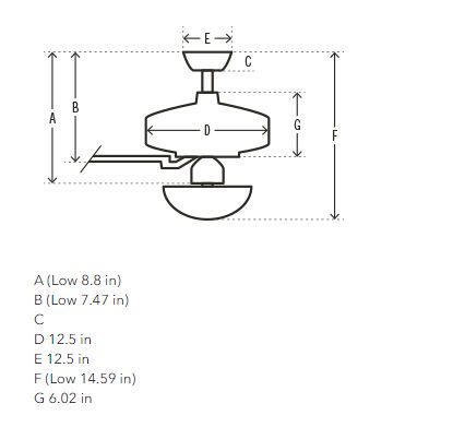 Builder Low Profile 52-Inch Snow White Indoor LED 5-Blade Ceiling Fan 7 Builder Low Profile 52-Inch Snow White Indoor LED 5-Blade Ceiling Fan