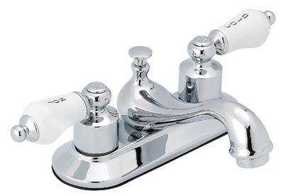 Chrome 2-Handle Bathroom Sink Faucet, 4\