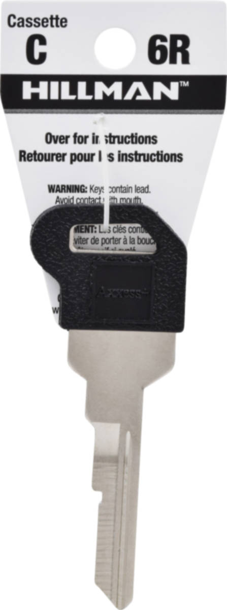 Key, Brass/Rubber, Nickel-Plated, For #6r Locks 1 Key, Brass/Rubber, Nickel-Plated, For #6r Locks