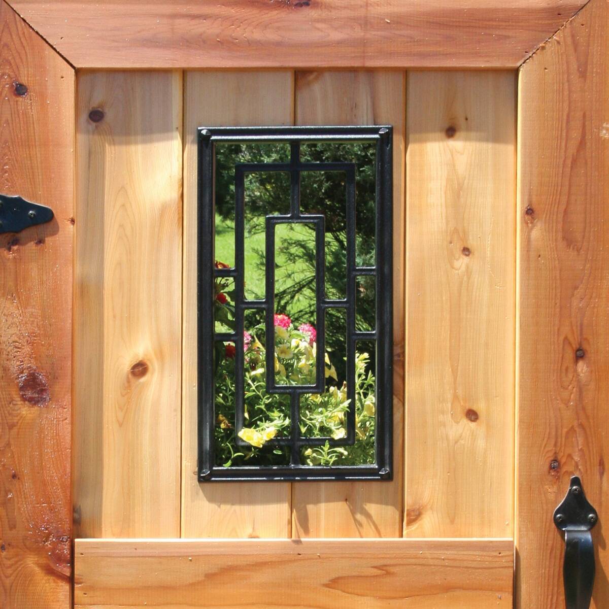 9 x 17-Inch Rectangular Black Cast Aluminum Fence And Gate Insert 1 9 x 17-Inch Rectangular Black Cast Aluminum Fence And Gate Insert