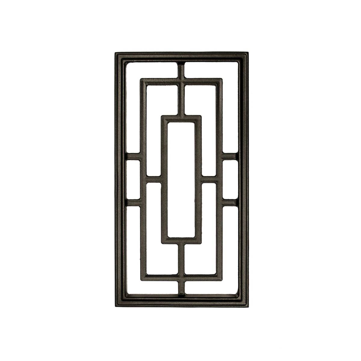9 x 17-Inch Rectangular Black Cast Aluminum Fence And Gate Insert 3 9 x 17-Inch Rectangular Black Cast Aluminum Fence And Gate Insert