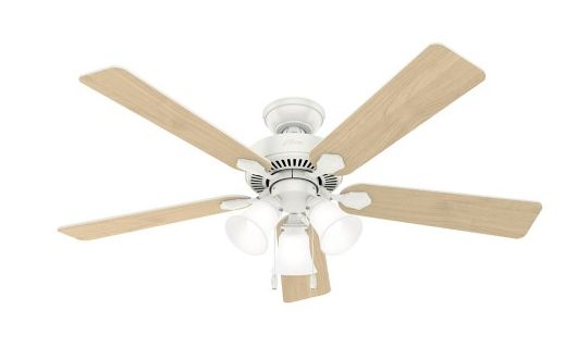 Swanson 52-Inch Fresh White Indoor LED 5-Blade Ceiling Fan 2 Swanson 52-Inch Fresh White Indoor LED 5-Blade Ceiling Fan