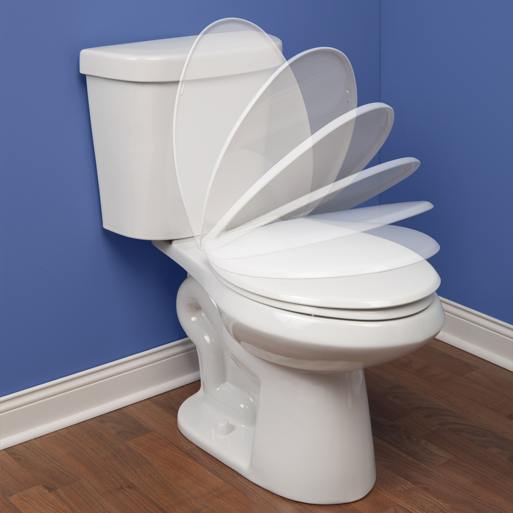 White Wood Slow Close Toilet Seat