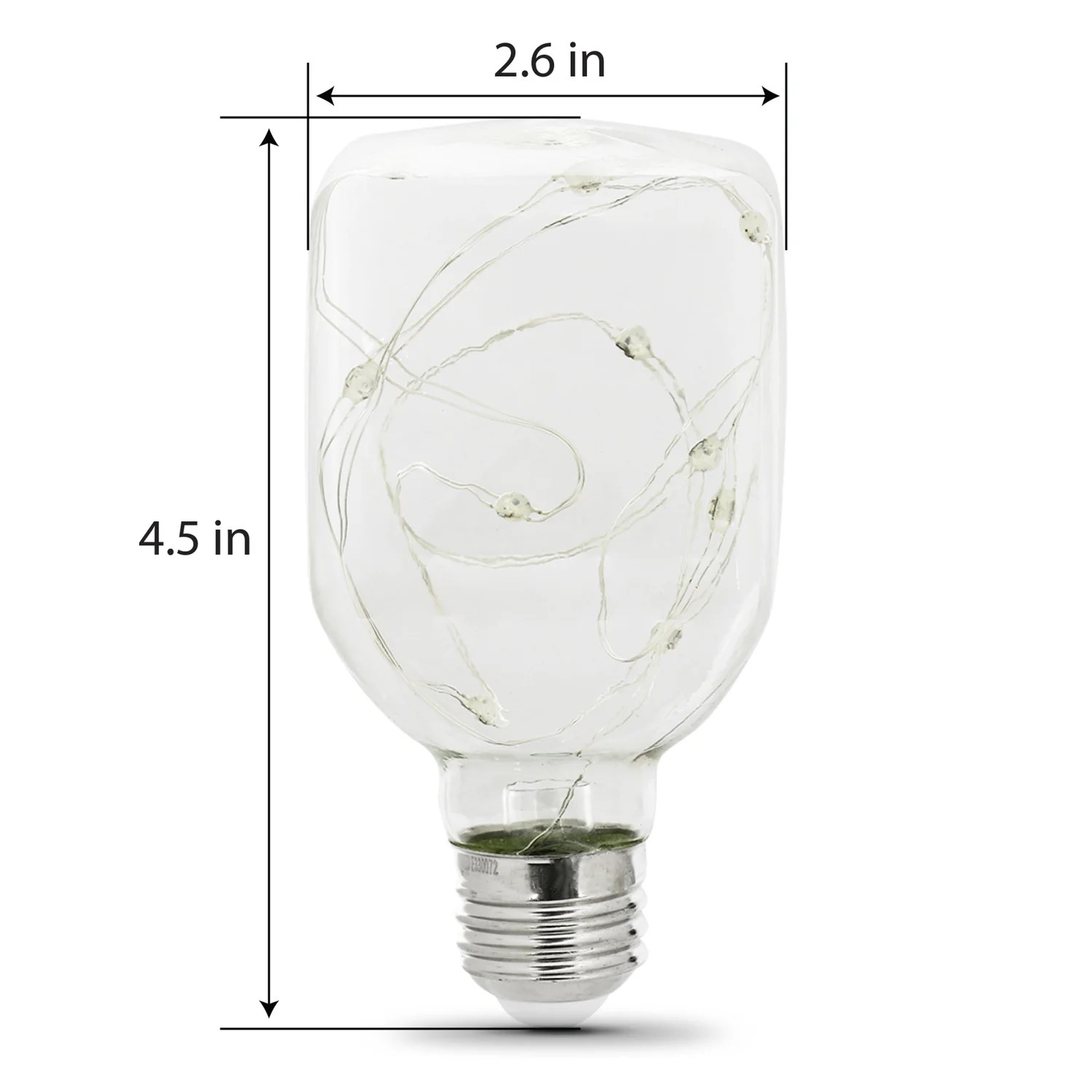 1-Watt Square E26-Medium Color Changing Non-Dimmable Fairy LED Light, 1-Pack