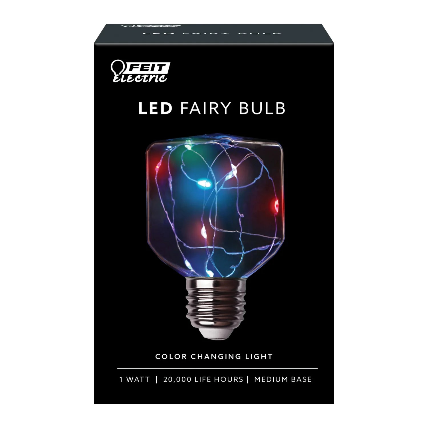 1-Watt Square E26-Medium Color Changing Non-Dimmable Fairy LED Light, 1-Pack 2 1-Watt Square E26-Medium Color Changing Non-Dimmable Fairy LED Light, 1-Pack