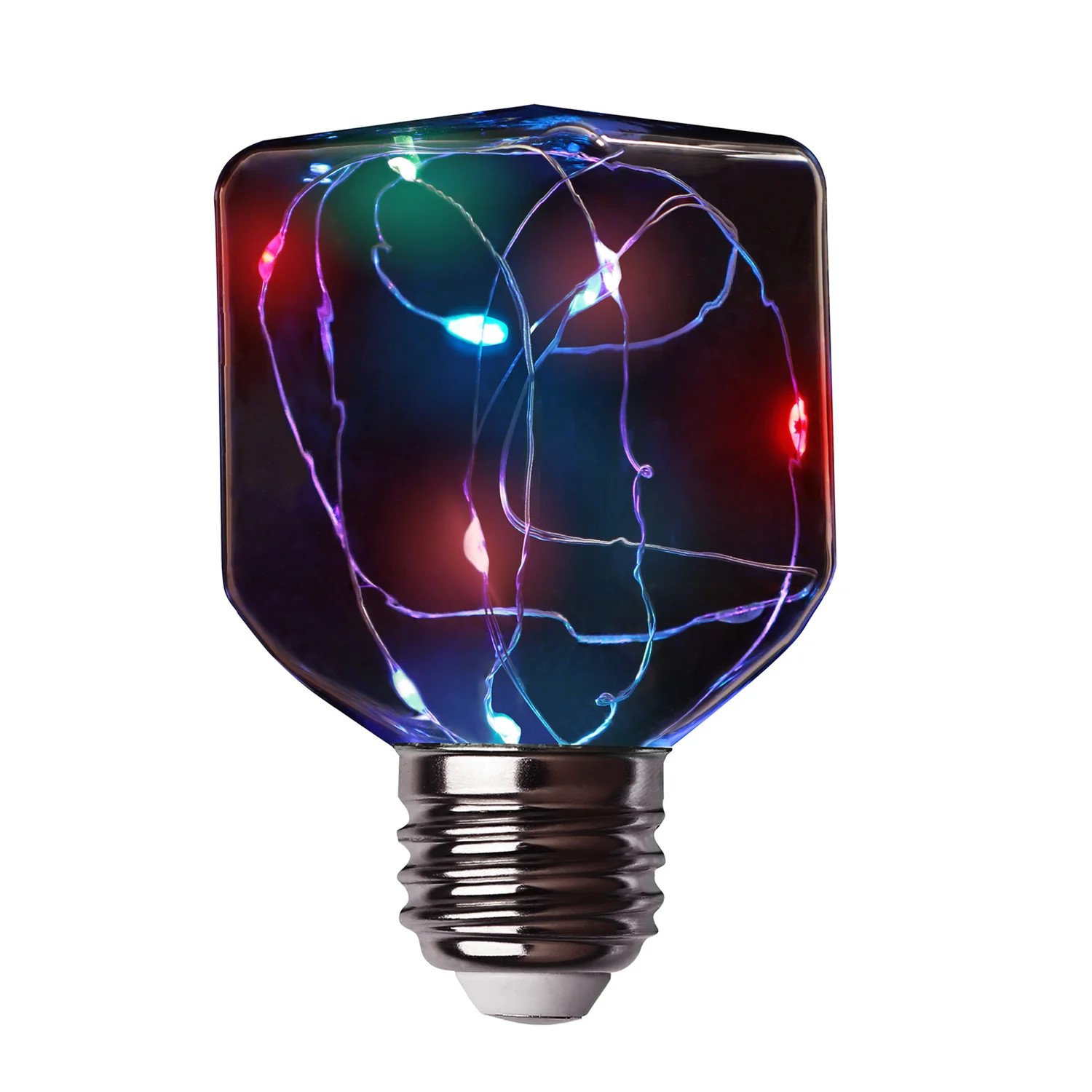 1-Watt Square E26-Medium Color Changing Non-Dimmable Fairy LED Light, 1-Pack 3 1-Watt Square E26-Medium Color Changing Non-Dimmable Fairy LED Light, 1-Pack