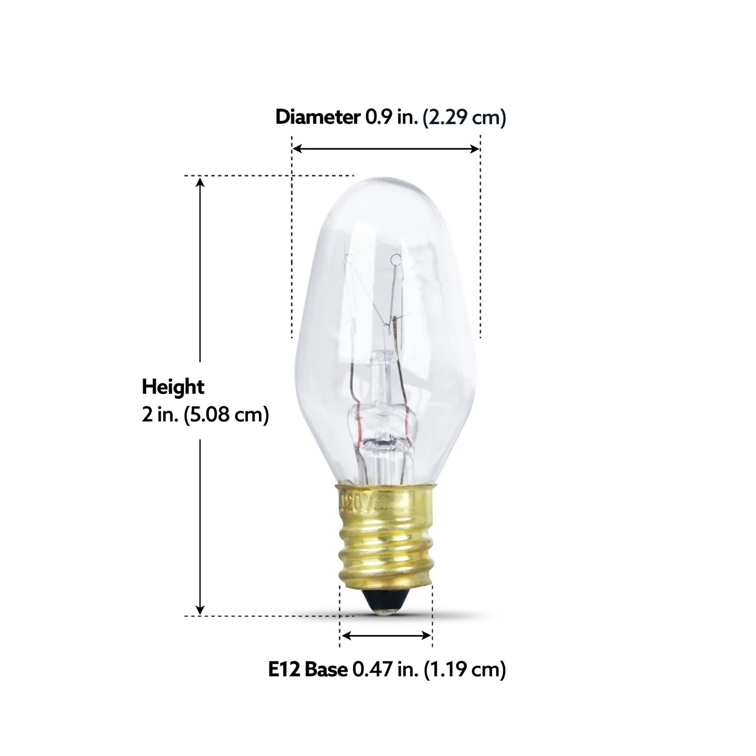 4-Watt C7 E12-Candelabra Soft White Dimmable Night Light Incandescent Bulb, 4-Pack 2 4-Watt C7 E12-Candelabra Soft White Dimmable Night Light Incandescent Bulb, 4-Pack