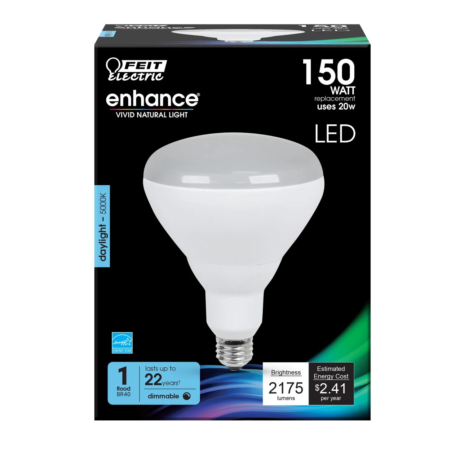 Enhance® 150-Watt Equivalent BR40 E26-Medium Daylight Dimmable LED Light Bulb, 1-Pack 1 Enhance® 150-Watt Equivalent BR40 E26-Medium Daylight Dimmable LED Light Bulb, 1-Pack