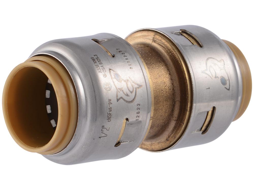 1/2-Inch X 1/2-Inch, 250 PSI, Brass Push Fit Coupling 1 1/2-Inch X 1/2-Inch, 250 PSI, Brass Push Fit Coupling