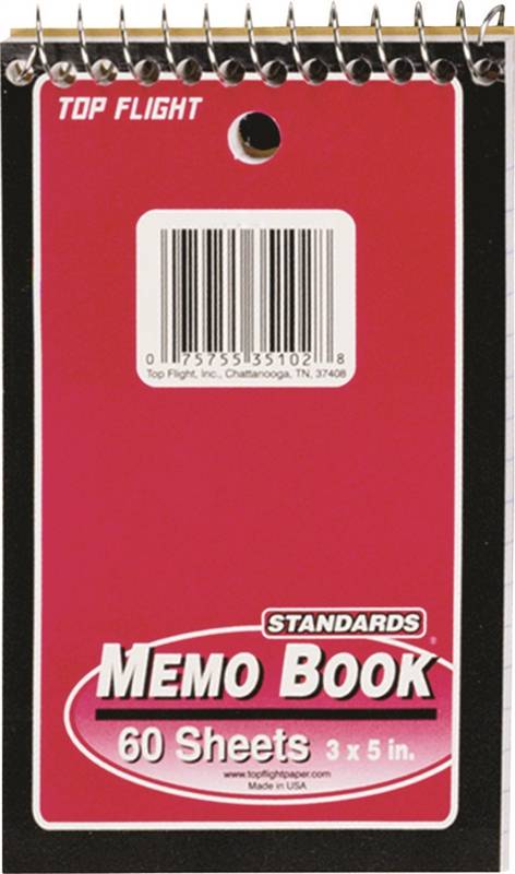 5-Inch Ruled Top Wire Memo Book