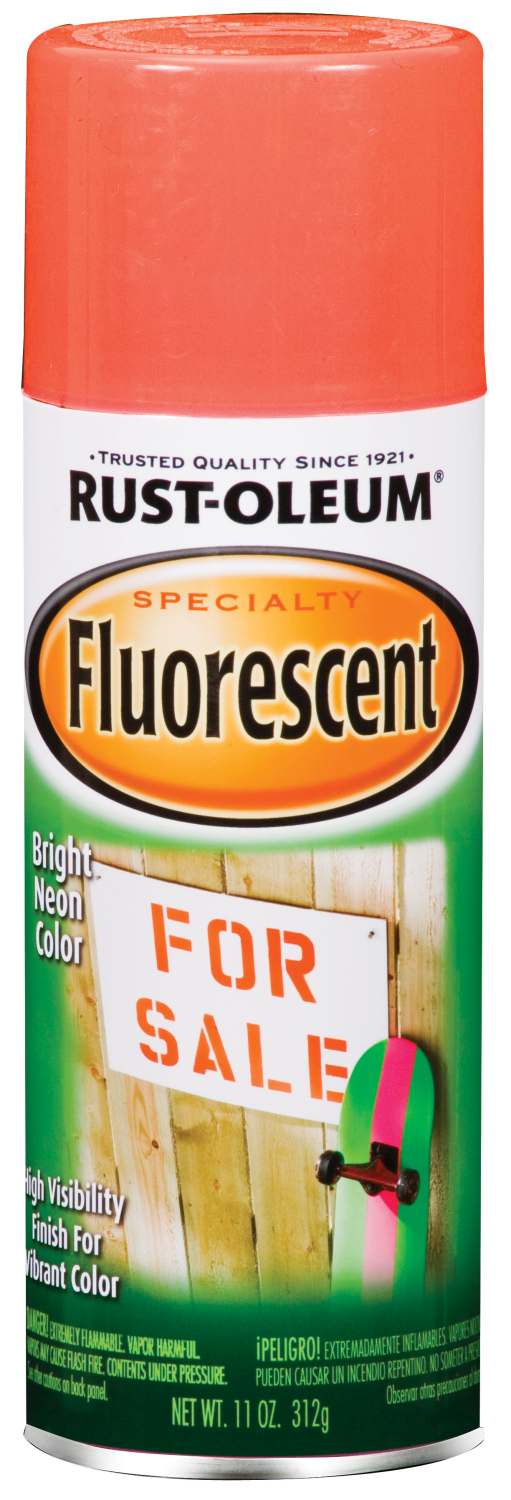 11-Ounce Fluorescent Red-Orange Spray Paint