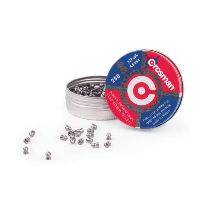 Premium Pointed Pellet Airgun Ammo, 0.177, 250-Pack