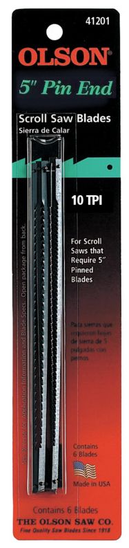5-Inch 10-Tpi Pin End Scroll Saw Blade, 6-Pack 2 5-Inch 10-Tpi Pin End Scroll Saw Blade, 6-Pack