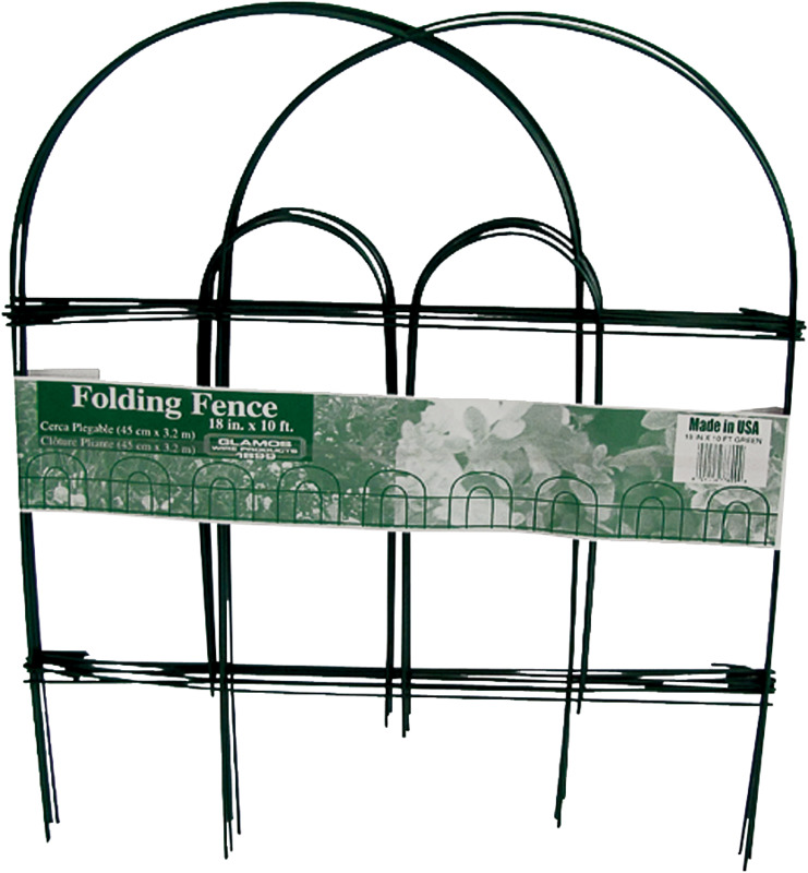 18-Inch X 10-Foot Green Folding Wire Fence